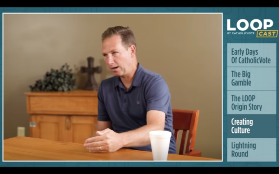 Brian Burch, CatholicVote president and co-founder, speaks in an interview on "The LOOPcast," posted on CatholicVote's YouTube channel. (NCR screengrab/YouTube/CatholicVote)