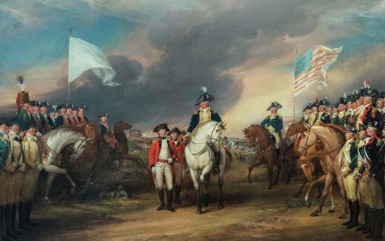 "The Surrender of Lord Cornwallis at Yorktown, October 19, 1781," a painting by John Trumbull, ca. 1787-1828. (IanDagnall Computing/Alamy Stock Photo/PBS)