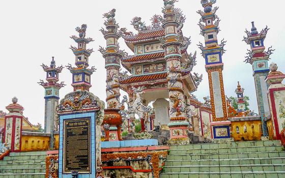 The tomb of Nguyen Van Linh, one of An Bang's founding ancestors, who died in 1588. The 100-square-meter tomb was restored by villagers in 2008 as part of efforts to preserve the community's ancestral heritage. (Joachim Pham)