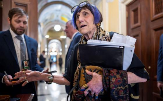 U.S. Rep. Rosa DeLauro, Democrat of Connecticut, led a group of Catholic Democrats in publishing a statement explaining how their faith influences their views on immigration as Congress debates reforming U.S. Immigration and Customs Enforcement. (RNS/AP/J. Scott Applewhite, file)