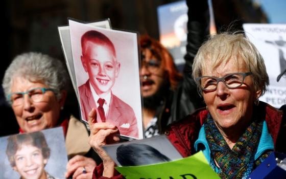 People take part in a "March for Zero Tolerance" in Rome Feb. 23, 2019. The rally was held as the heads of bishops' conferences from around the world attended a four-day Vatican meeting on the protection of minors in the church. (CNS/Reuters/Yara Nardi)
