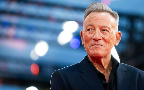 Bruce Springsteen poses for photographers upon arrival at the premiere of the film "Springsteen: Deliver Me From Nowhere" during the London film festival in London, Oct. 15, 2025. His single "Streets of Minneapolis" released Jan. 28, 2026. (AP/Invision/Scott A Garfitt)