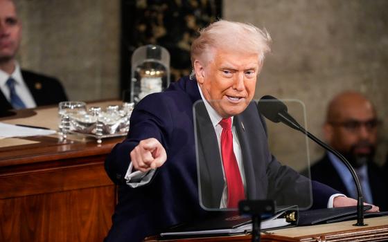 President Donald Trump delivers his State of the Union address to a joint session of Congress in the House chamber at the U.S. Capitol in Washington, Feb. 24, 2026. (AP/Alex Brandon)