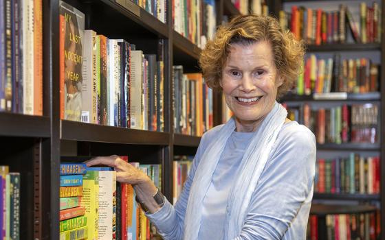 Writer Judy Blume poses for a portrait in 2023 at Books and Books, her nonprofit bookstore in Key West, Fla. (AP/Mary Martin)