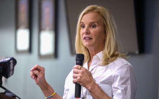 Kerry Kennedy speaks at a Harris-Walz campaign event in Phoenix Aug. 28, 2024. (Wikimedia Commons/Gage Skidmore)