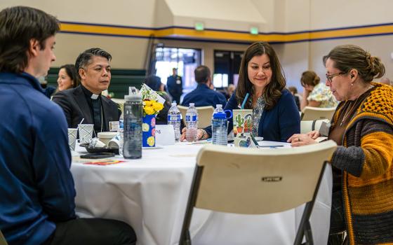Auxiliary Bishop Peter Dai Bui takes part in the Phoenix Diocese's Synod of Young Adults with lay Catholics and clergy from the diocese in February 2026. (Courtesy of Phoenix Diocese/Brett Meister)