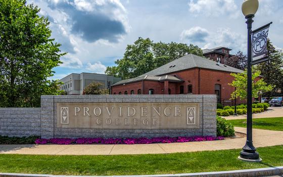 A sign for Providence College in Providence, Rhode Island. (Wikimedia Commons/Kenneth C. Zirkel)