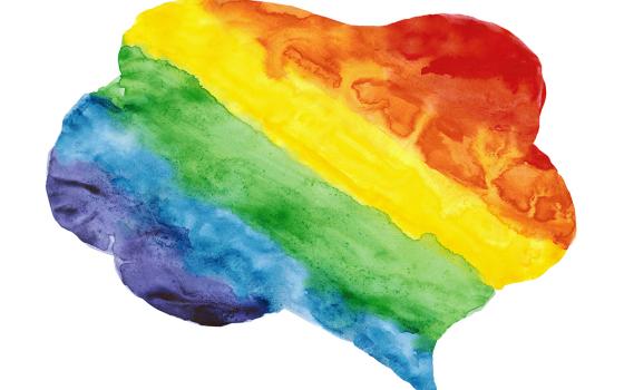 Rainbow speech bubble (Dreamstime/221308678)