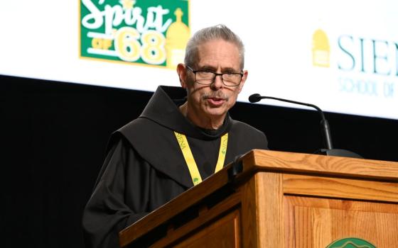 Franciscan Br. Michael Perry speaks during a Feb. 5, 2026, symposium on integral ecology at Siena University in Loudonville, New York. (Courtesy of Siena University)