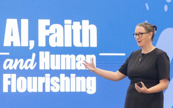 Meghan Sullivan, a philosophy professor at the University of Notre Dame, presents at the 2025 DELTA Summit. (Courtesy of Meghan Sullivan)