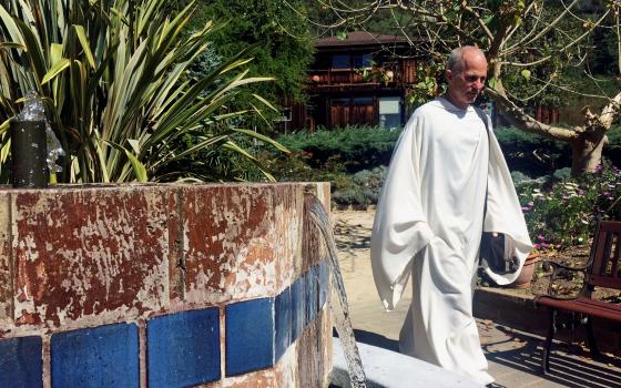 Camaldolese Fr. Cyprian Consiglio, a composer and monk, walks the grounds at the New Camaldoli Hermitage in Big Sur, Calif., March 16, 2017. (AP/Haven Daley)