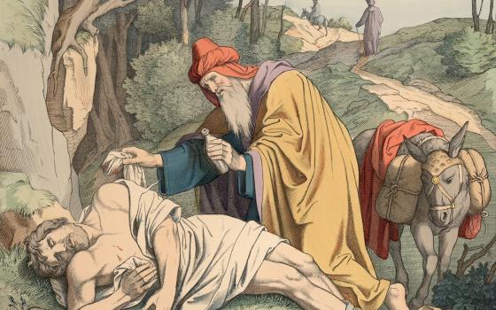 "The good Samaritan" (19th century) by Johann Nepomuk Heinemann (Artvee)