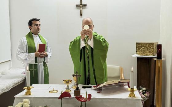 Pope Leo says Mass in hospital