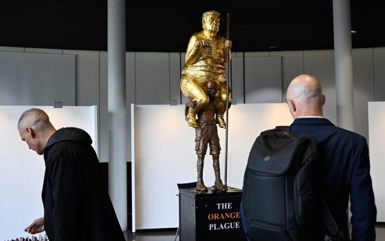 Orange Plague sculpture
