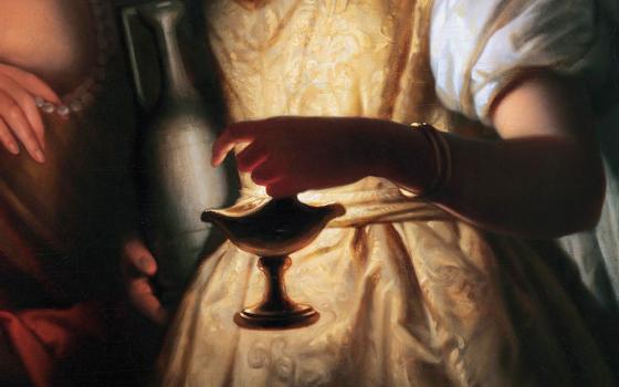 Detail from "The Wise and the Foolish Virgin" (1848), by Dutch painter Jan Adam Kruseman (Wikimedia Commons)