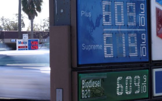 Gas prices are on the rise across the U.S. Here prices are seen in Carlsbad, California March 7. The U.S. House voted with a wide bipartisan majority March 8 to pass a ban on importing Russian oil, natural gas and coal into the U.S. (CNS/Reuters)