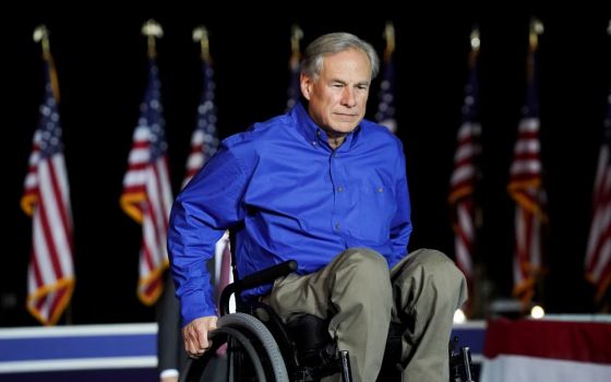 Texas Gov. Greg Abbott, seen in this Conroe, Texas, Jan. 29, 2022, file photo, responded to the recent baby formula shortage by ratcheting up the culture war rhetoric, denounce giving formula to the children of undocumented migrants. 