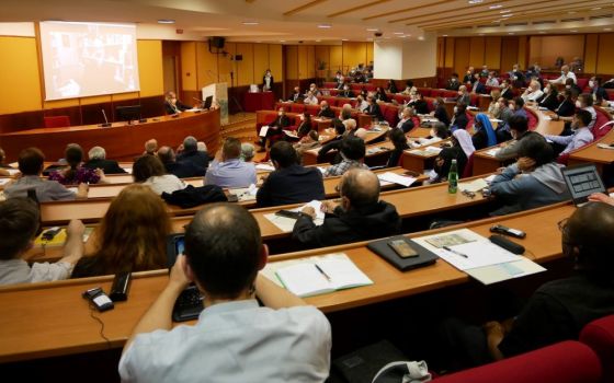 Participants listen at the May 11-15 conference on Amoris Laetitia at Rome's Gregorian University. 