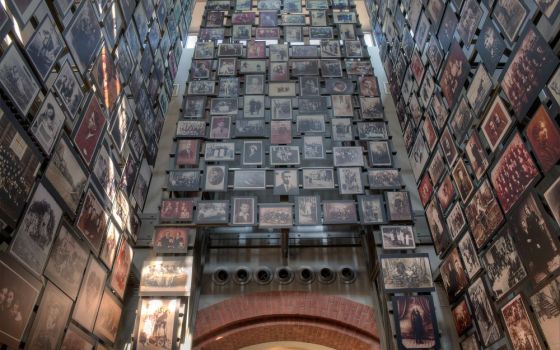 The "Tower of Faces" is a three-story permanent exhibit at the U.S. Holocaust Memorial Museum in Washington, D.C. It highlights the pre-war Jewish community of the Eisiskes, Lithuaniua, where nearly 4,500 Jews were killed. 