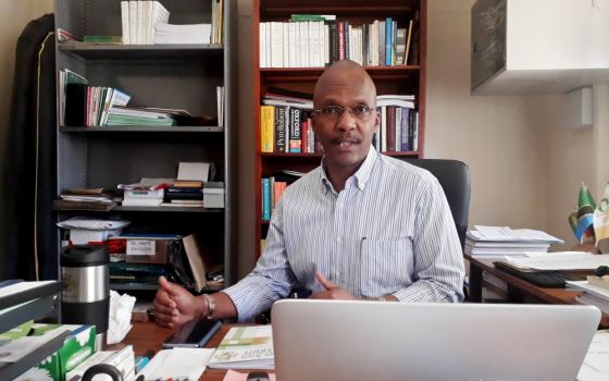 Jesuit Fr. Gilbert Mardai, pro vice chancellor for administration at Arrupe Jesuit University in Harare, Zimbabwe (Tawanda Karombo)