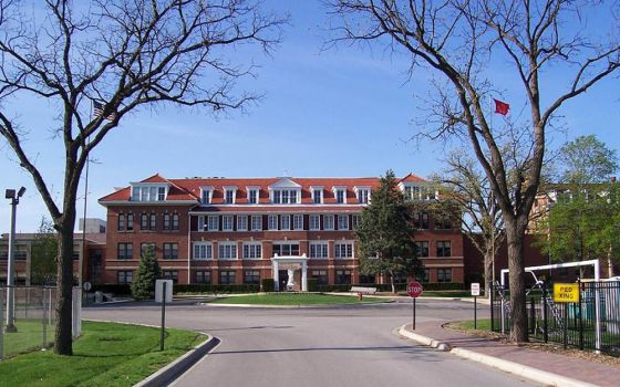 St. Joseph Hall on the campus of Benet Academy in Lisle, Illinois (Wikimedia Commons/Benny the mascot)