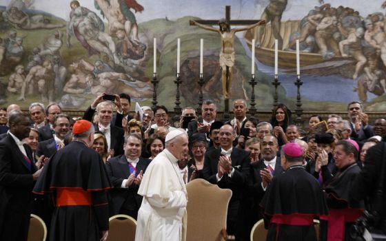 Francis with diplomats