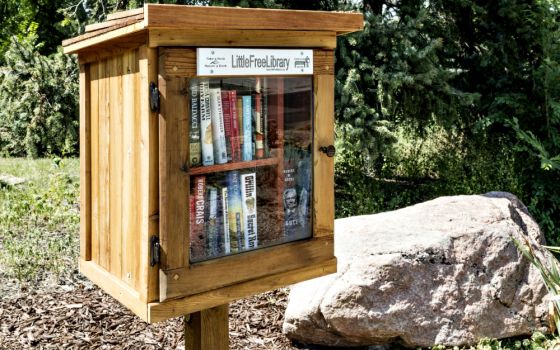 A Little Free Library is seen in Colorado Springs, Colorado. (Wikimedia Commons/Library of Congress/Carol M. Highsmith)
