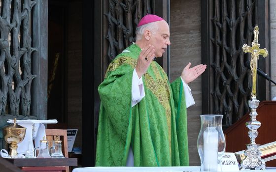 San Francisco Archbishop Salvatore Cordileone celebrates Mass Sept. 20, 2020. (CNS/Archdiocese of San Francisco/Dennis Callahan)