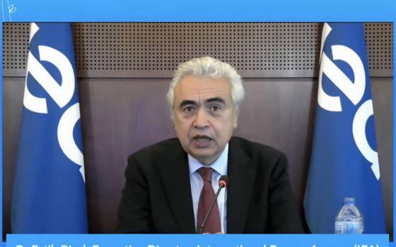 Fatih Birol, executive director of the International Energy Agency, speaks to a July 26 webinar hosted by the Global Catholic Climate Movement.