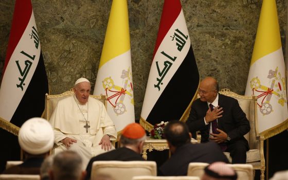 Pope Francis and Iraqi President Barham Salih