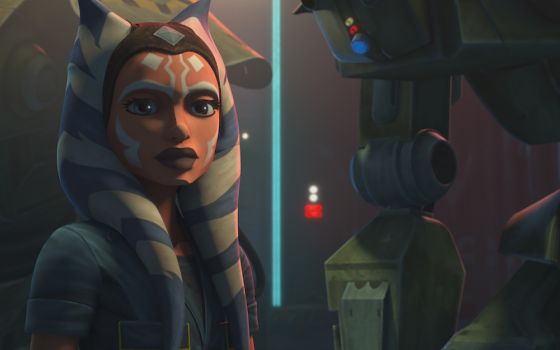 Ahsoka Tano (Ashley Eckstein) is stranded in the underworld of Coruscant in "Star Wars: The Clone Wars," Episode 705, "Gone With a Trace." (Disney+)