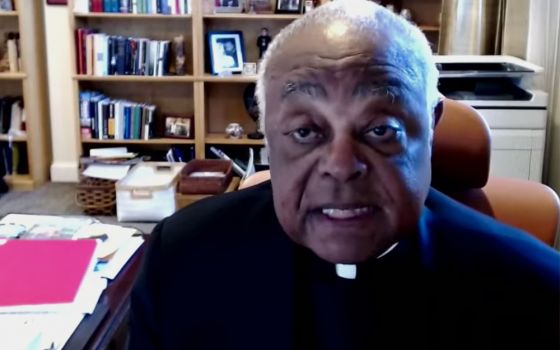Cardinal Wilton Gregory of Washington, D.C., speaks June 17 during the second day of the bishops' three-day spring assembly, held virtually due to concern over COVID-19. (NCR screenshot)