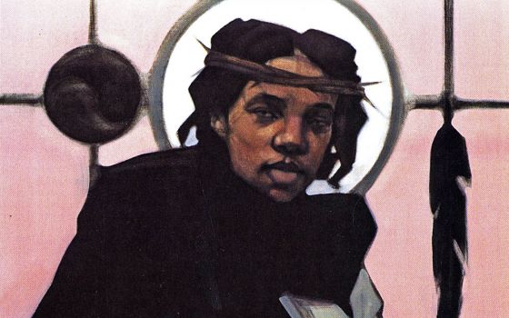 Detail from "Jesus of the People" by Janet McKenzie, winner of National Catholic Reporter's Jesus 2000 art contest in 1999