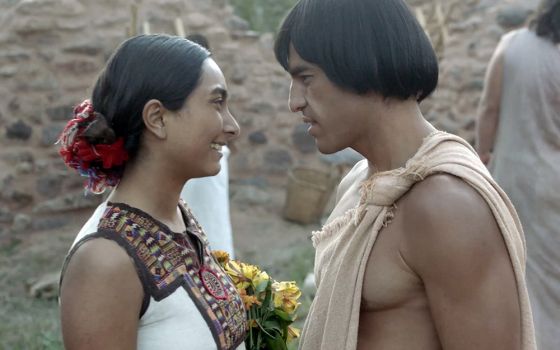 Huitzil Sol as Maria and Guillermo Iván as Juan Diego, in a still from the film "Lady of Guadalupe" (Courtesy of Vision Films, Inc.)