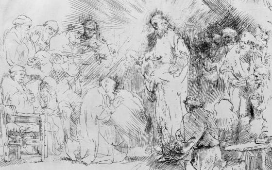 "Christ Appearing to the Apostles" (1656), Rembrandt van Rijn (Metropolitan Museum of Art)