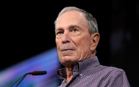 Former Mayor Michael Bloomberg speaks at the Presidential Gun Sense Forum in August 2019 at the Iowa Events Center in Des Moines. (Wikimedia Commons/Gage Skidmore)