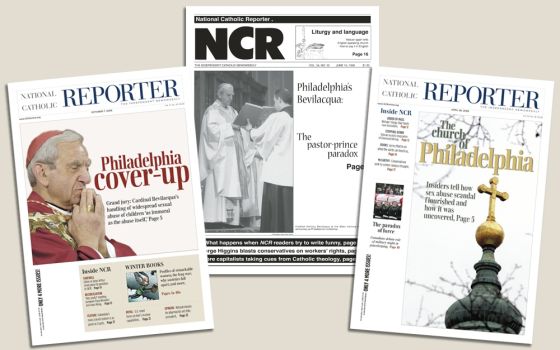 NCR's coverage of the Philadelphia Archdiocese was some of the reporting over the years that began to pull the veneer off clerical/hierarchical culture. (NCR graphic)