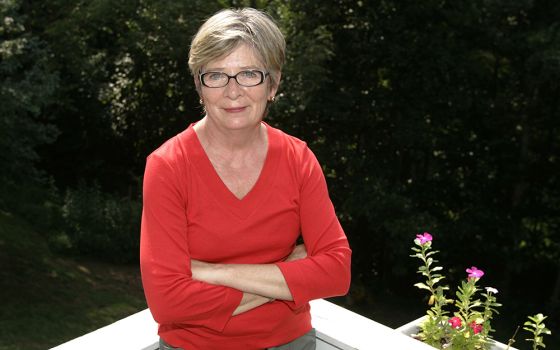 Author Barbara Ehrenreich poses at her home in Charlottesville, Virginia, on Aug. 25, 2005. Ehrenreich died Thursday morning, Sept. 1, in Alexandria, Virginia, according to her son. She was 81. (AP photo/Andrew Shurtleff, file)