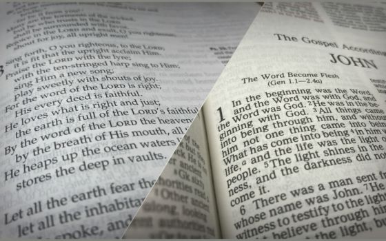 Psalm 33:6 and John 1:1 (NCR photos/Teresa Malcolm)