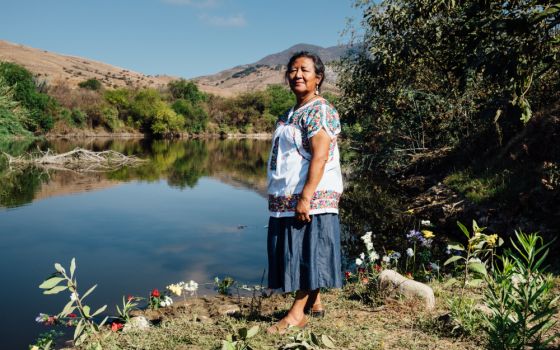 Carmen Santiago Alonso was a Catholic activist and Indigenous rights proponent in Oaxaca, Mexico. She headed the Flor y Canto Center for Indigenous Rights, which she founded in 1995 to fight for local water and land rights. (RNS/Noel Rojo)