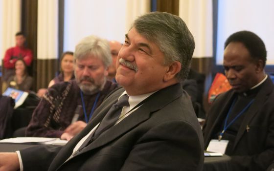 Richard Trumka, president of the AFL-CIO, attends the conference "Erroneous Autonomy: The Dignity of Work" Jan. 10, 2017, at The Catholic University of America in Washington. (James C. Webster)