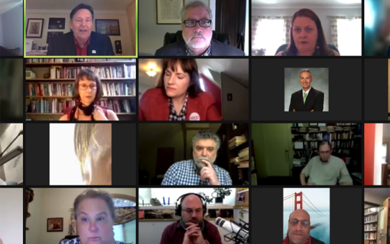 A May 26 press conference with people representing the American Association of University Professors to discuss a report detailing investigations into shared governance violations at eight institutions (NCR screenshot)