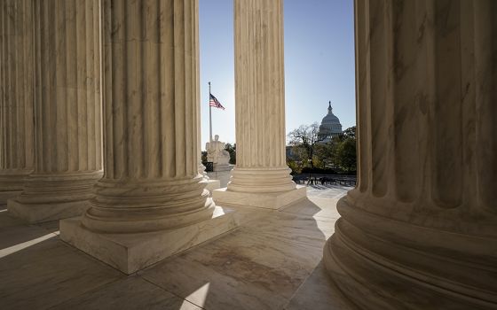 The Supreme Court is seen Nov. 4, 2020, in Washington, with the U.S. Capitol in the distance. (AP photo/J. Scott Applewhite, File)