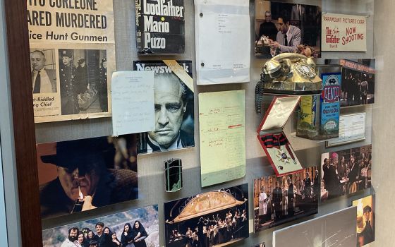 A display of artifacts from "The Godfather" at the Francis Ford Coppola Winery in Sonoma County, California (Courtesy of Sr. Rose Pacatte)