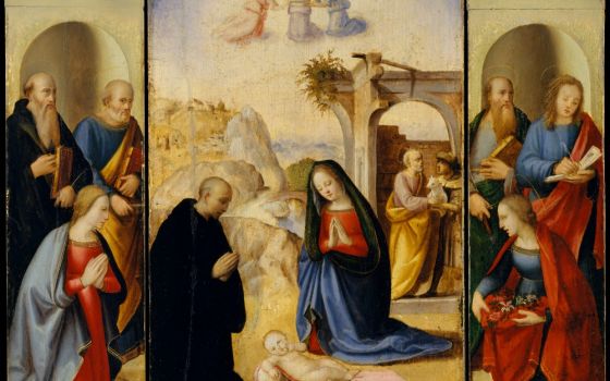 "The Nativity With Saints" (circa 1514) by Italian artist Ridolfo Ghirlandaio (Metropolitan Museum of Art/The Friedsam Collection)