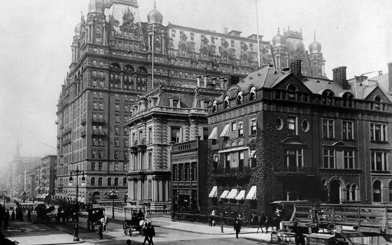 A view of the Waldorf-Astoria Hotel, New York City, 1899 (Wikimedia Commons/Library of Congress)