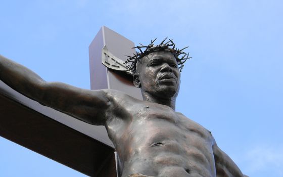 A sculpture of the Crucifixion at Regis University in Denver (Dreamstime/Rsheya)