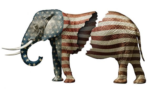 Republican Party fractured (Dreamstime/James Larkin)