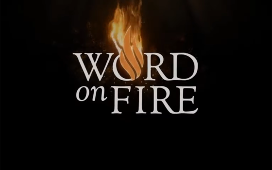 The Word on Fire logo is seen in a promotional video on the Word on Fire Institute website. (NCR screengrab/YouTube/Word on Fire Institute)