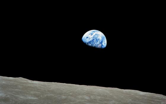 Earthrise is a photograph of the Earth and parts of the Moon's surface taken from lunar orbit by astronaut Bill Anders in 1968, during the Apollo 8 mission. (Bill Anders/NASA/Creative Commons)